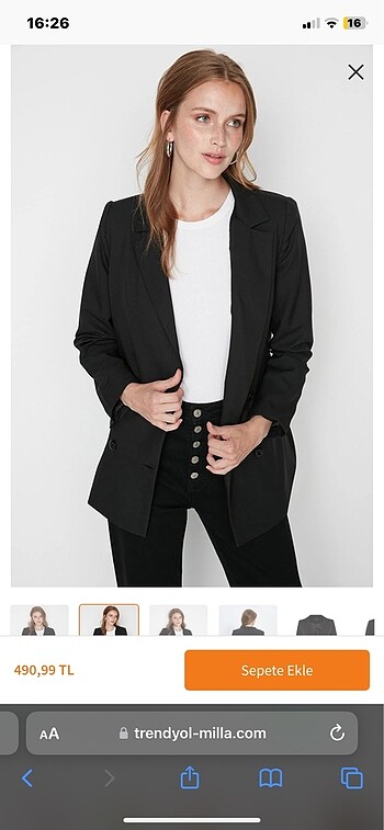36 Beden siyah Renk Blazer Ceket