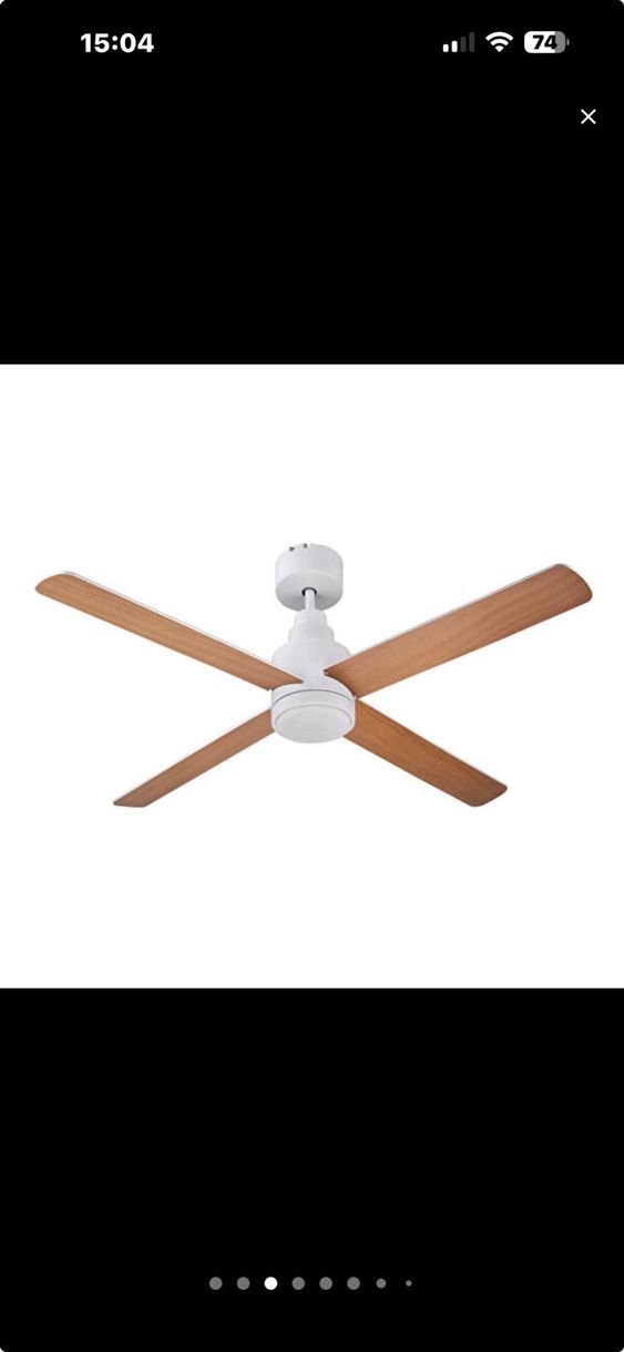 Beyaz Tavan Vantilatörü 132 cm - Görsel 2