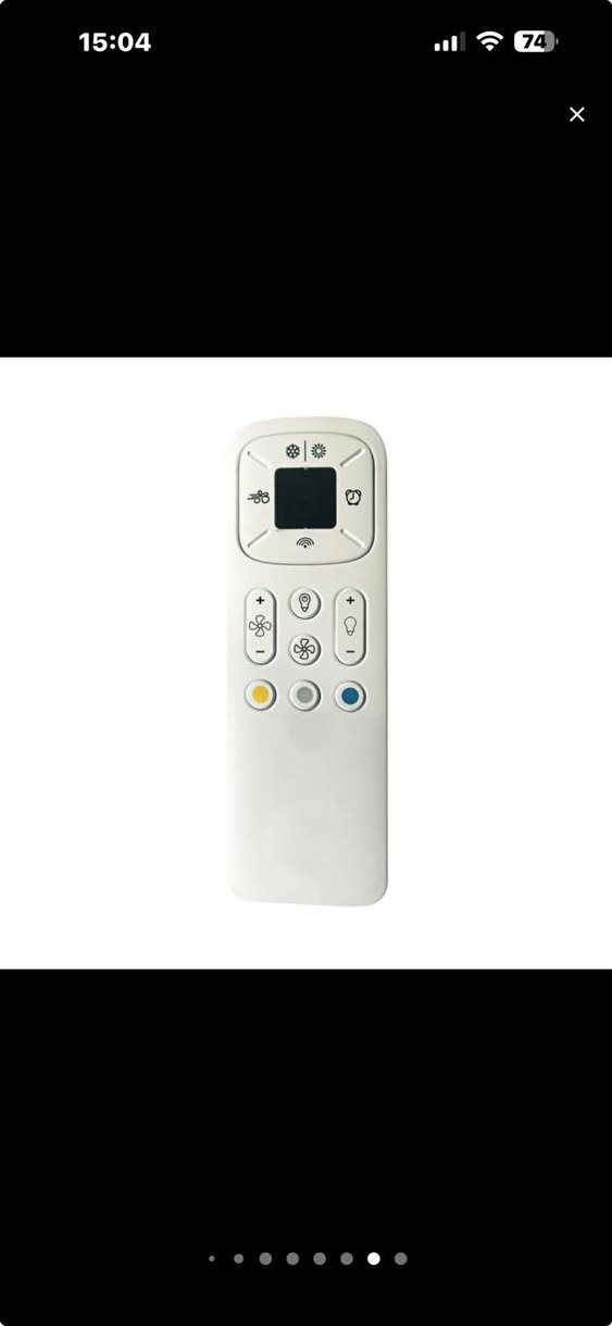 Beyaz Tavan Vantilatörü 132 cm - Görsel 5