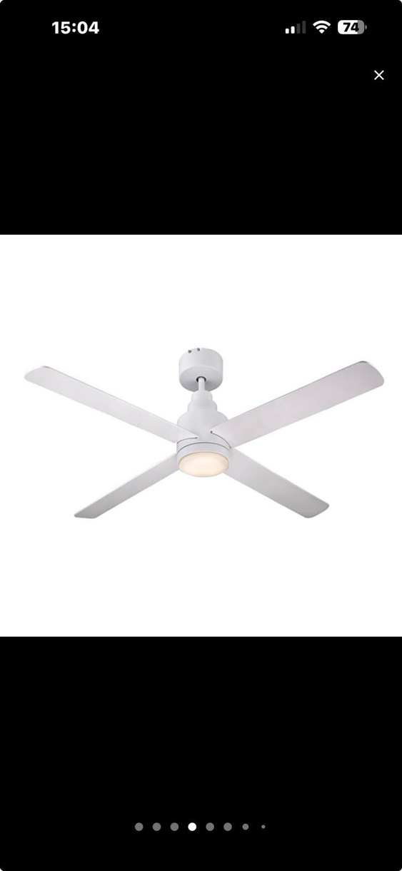 Beyaz Tavan Vantilatörü 132 cm - Görsel 3