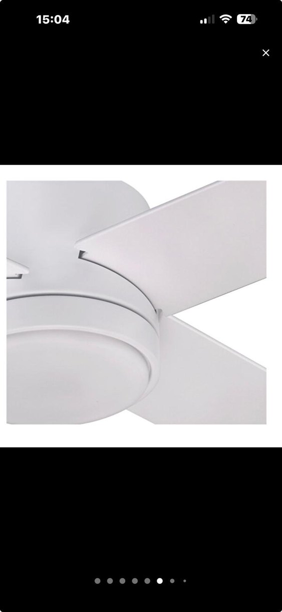 Beyaz Tavan Vantilatörü 132 cm - Görsel 4