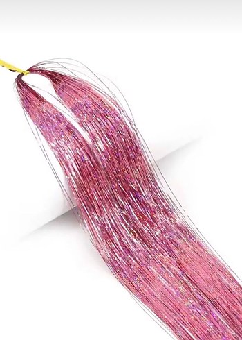 Pembe Parlak Simli Saç Aksesuarı - Görsel 2