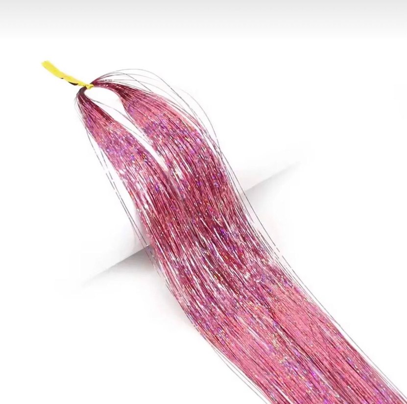 Pembe Parlak Simli Saç Aksesuarı - Görsel 4