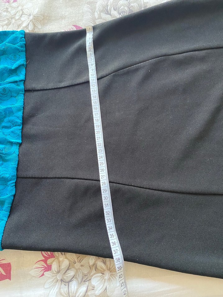 Strablez Mini Mavi Siyah Elbise - Görsel 5