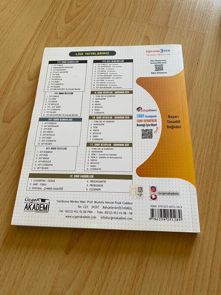 9.Sınıf Üçgen Akademi Kimya  Soru Bankası - Görsel 2