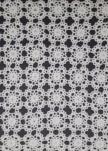 Bohem El İşi Beyaz Dantel sehpa örtüsü - Görsel 2