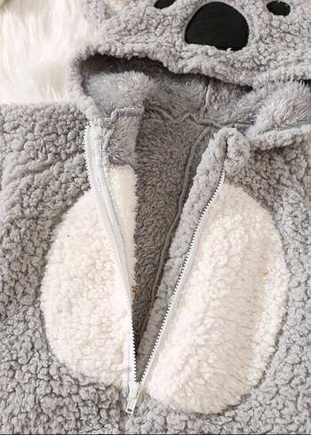 Gri Erkek Bebek peluş koala Tulum - Görsel 3