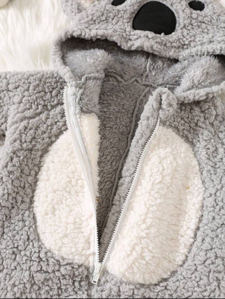 Gri Erkek Bebek peluş koala Tulum - Görsel 3