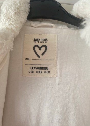 Kapüşonlu Beyaz ve Pembe Kız Çocuk Peluş Ceket - Görsel 3