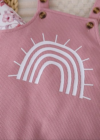 Pembe Bebek Kız Tulum Takımı - Görsel 5