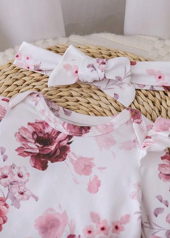 Pembe Bebek Kız Tulum Takımı - Görsel 3