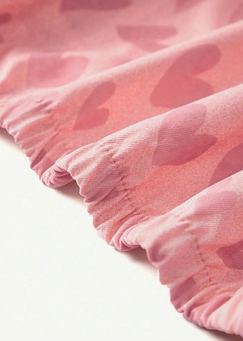 Kız Çocuk Pembe Kapüşonlu ince ceket - Görsel 6