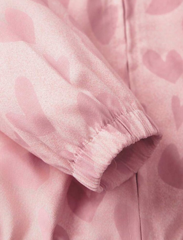 Kız Çocuk Pembe Kapüşonlu ince ceket - Görsel 4