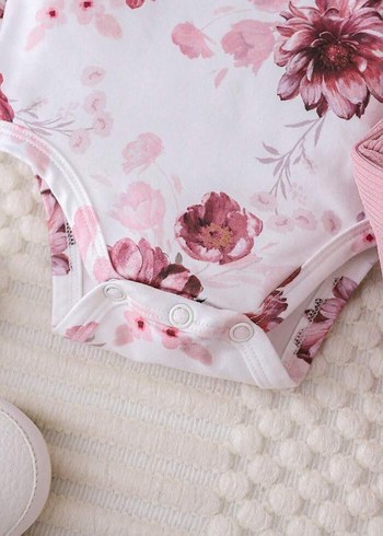 Pembe Bebek Kız Tulum Seti - Görsel 6