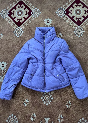 Kadın Mor Pastel Kısa Kışlık Mont BERSHKA - Görsel 2