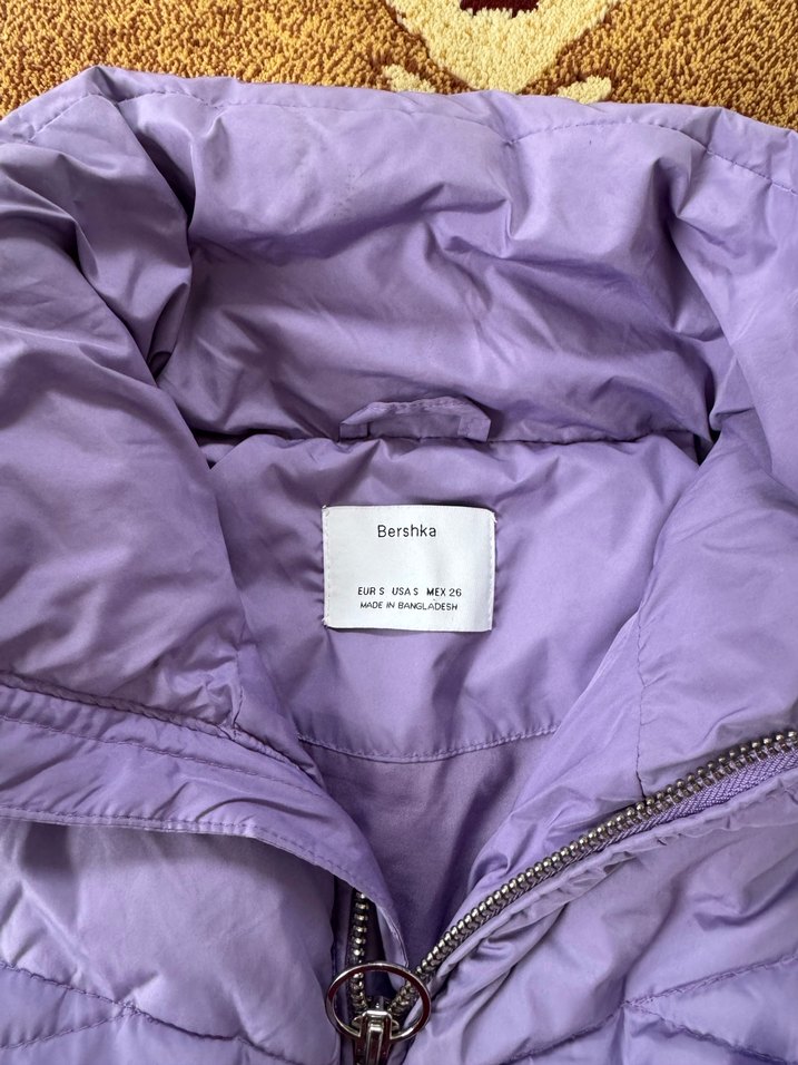 Kadın Mor Pastel Kısa Kışlık Mont BERSHKA - Görsel 3