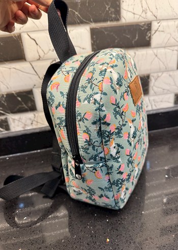 Çiçek Desenli Pastel Mini Çocuk Sırt Çantası - Görsel 2