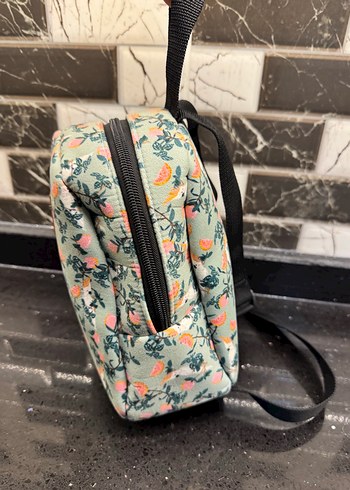 Çiçek Desenli Pastel Mini Çocuk Sırt Çantası - Görsel 3