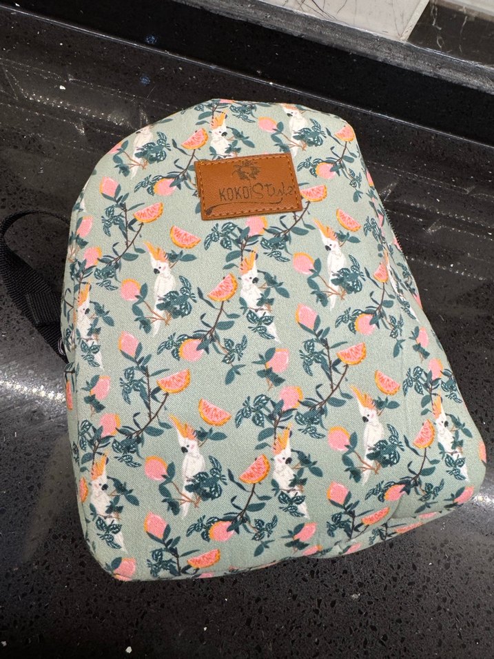 Çiçek Desenli Pastel Mini Çocuk Sırt Çantası - Görsel 4
