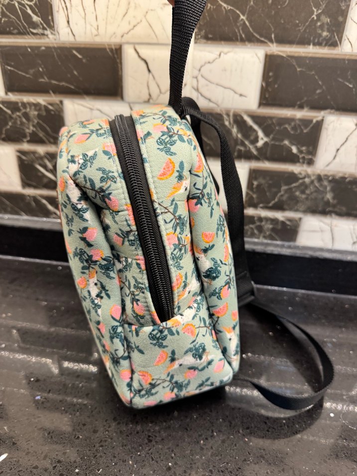 Çiçek Desenli Pastel Mini Çocuk Sırt Çantası - Görsel 3