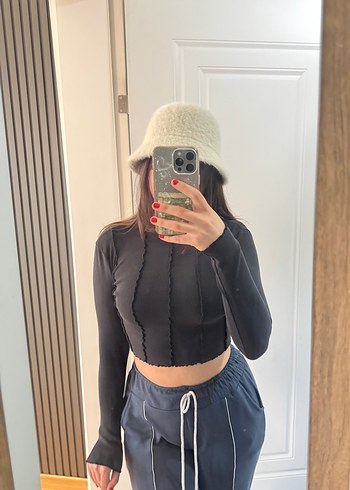 düz siyah bluz - Görsel 2