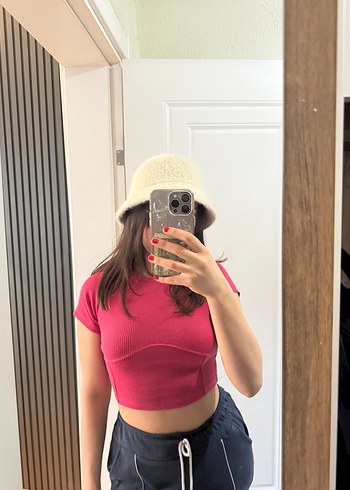 Basic Pembe Kısa Kollu Tişört - Görsel 2