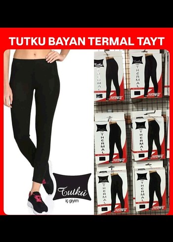 Tutku Siyah Termal Kadın Tayt