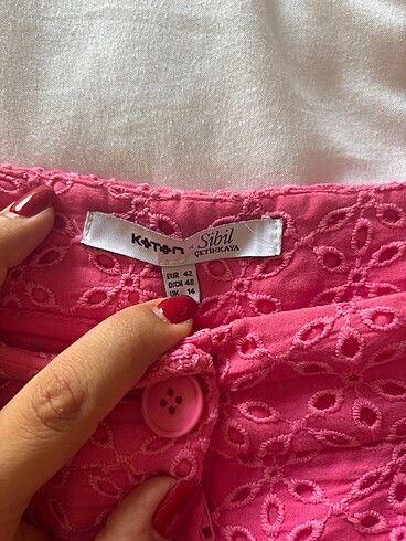 xl Beden Koton Pembe Fisto Kadın Şort