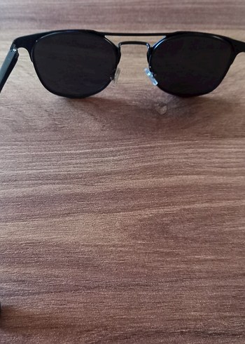 Siyah Minimalist Unisex Güneş Gözlüğü - Görsel 6