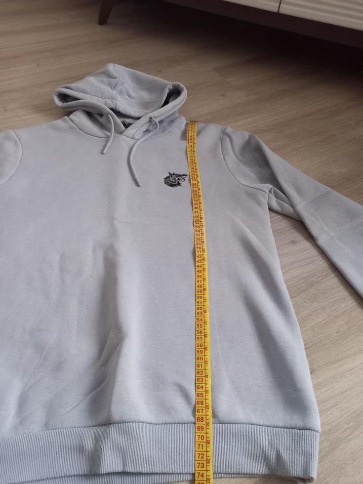 bebe mavisi Kapüşonlu erkek Sweatshirt - Görsel 5