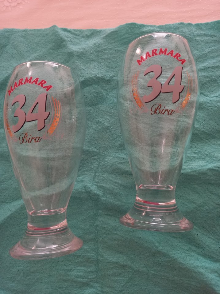 Pembe Marmara 34 Bira Bardağı ikili satışta - Görsel 2