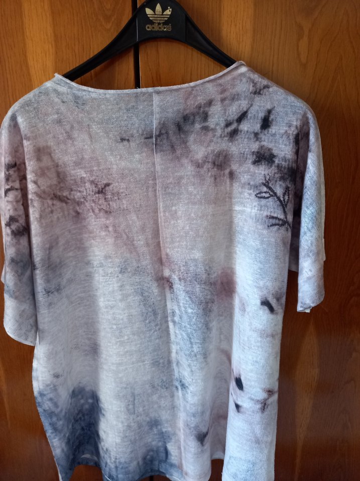 Dantel Detaylı Bohem Gri Kadın Bluz - Görsel 4