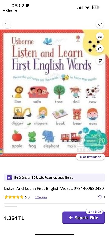 Usborne listen and learn first words