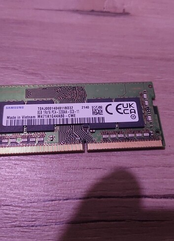 SAMSUNG 8x2 laptop ram DDR4 