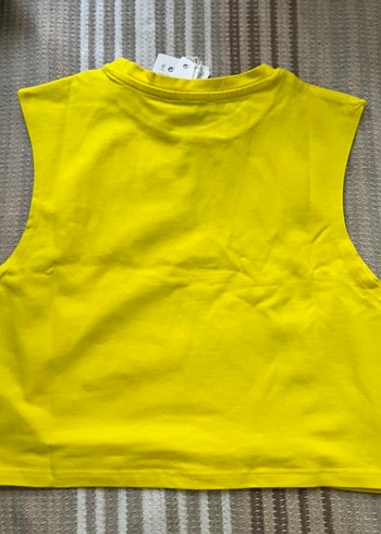 Zara Zara Sarı Kolsuz Basic Atlet