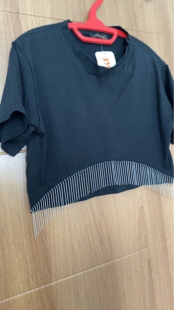 s Beden siyah Renk Crop bluz