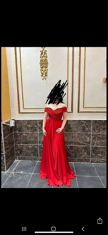 40 Beden kırmızı Renk KIRMIZI UZU ELBİSE KINALIK ABİYE