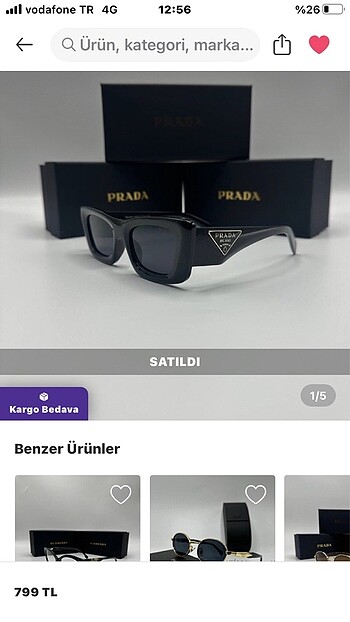 Prada güneş gözlüğü