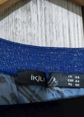 Mavi V Yakalı Kolsuz Uzun Elbise - Görsel 4