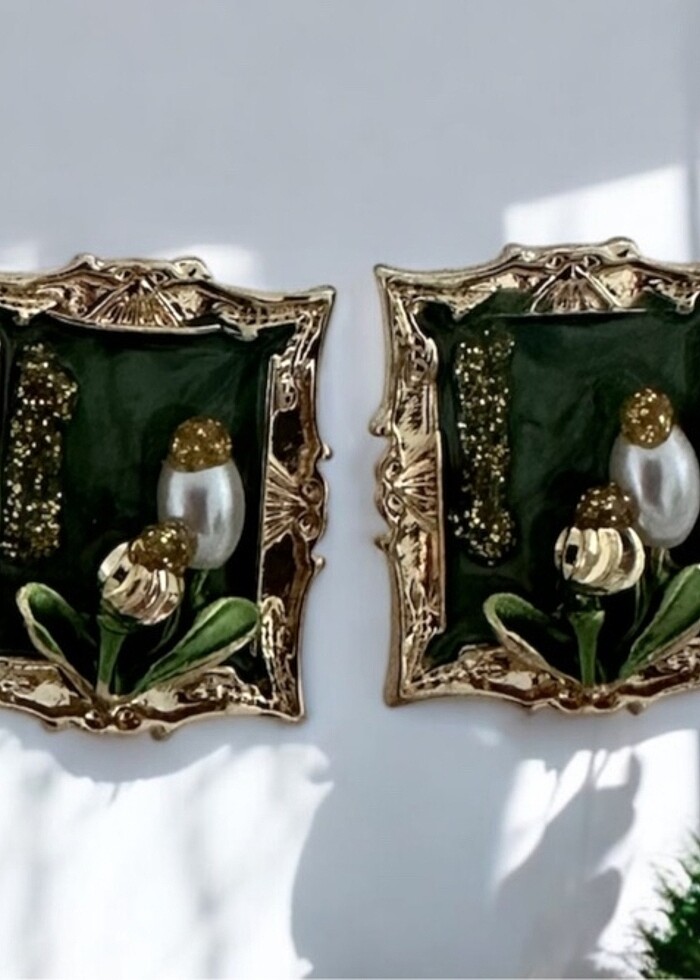 Vintage küpe - Görsel 3