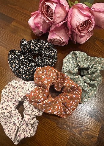 Bohem Çok Renkli Elastik Kumaş Saç Tokası Seti - Görsel 2