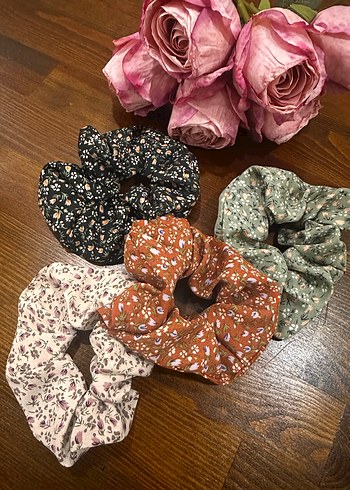 Bohem Çok Renkli Elastik Kumaş Saç Tokası Seti - Görsel 4