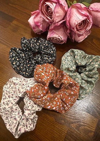 Bohem Çok Renkli Elastik Kumaş Saç Tokası Seti - Görsel 5