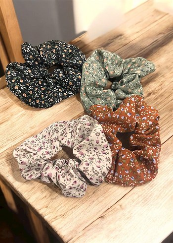 Bohem Çok Renkli Elastik Kumaş Saç Tokası Seti - Görsel 7