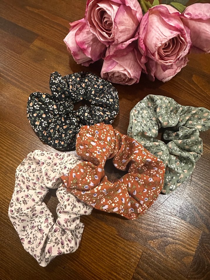 Bohem Çok Renkli Elastik Kumaş Saç Tokası Seti - Görsel 4