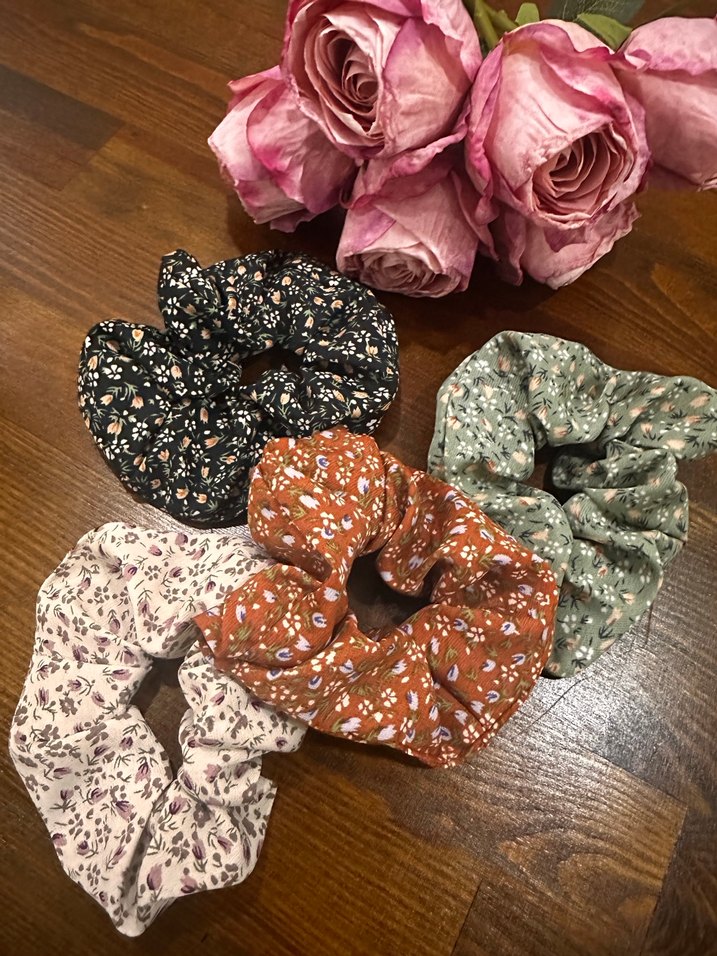 Bohem Çok Renkli Elastik Kumaş Saç Tokası Seti - Görsel 5