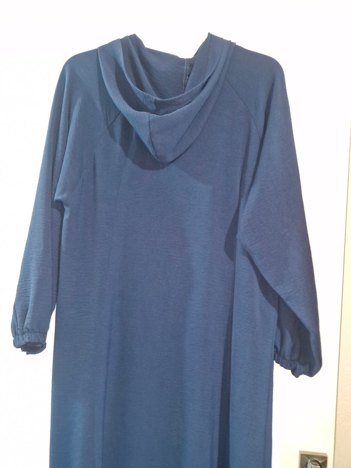 Lacivert Kadın Uzun Kesim Salaş Tunik - Görsel 3