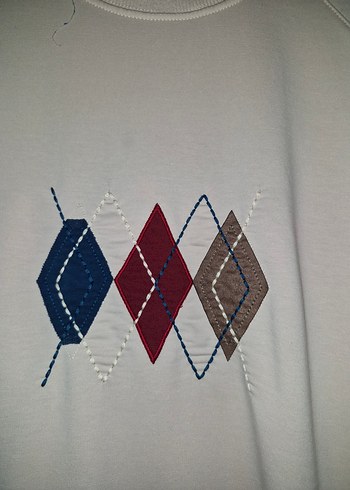 Nakışlı Beyaz Kadın Uzun Kollu Sweatshirt - Görsel 3