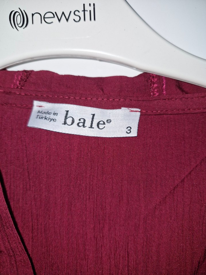 Bordo Uzun Bohem Kadın Elbise - Görsel 2