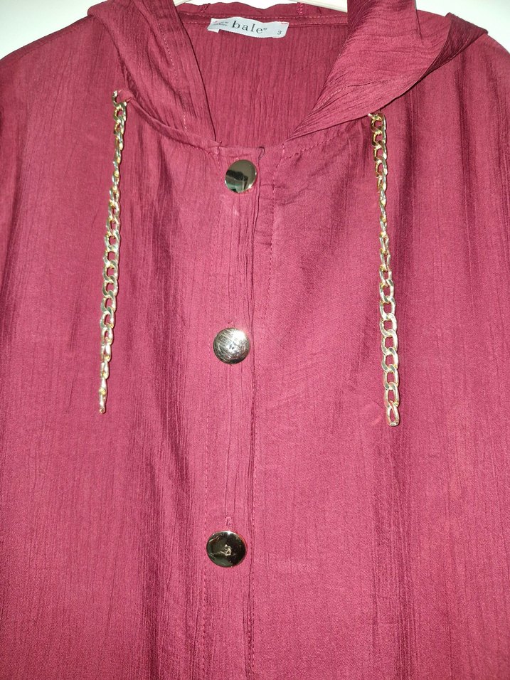 Bordo Uzun Bohem Kadın Elbise - Görsel 3